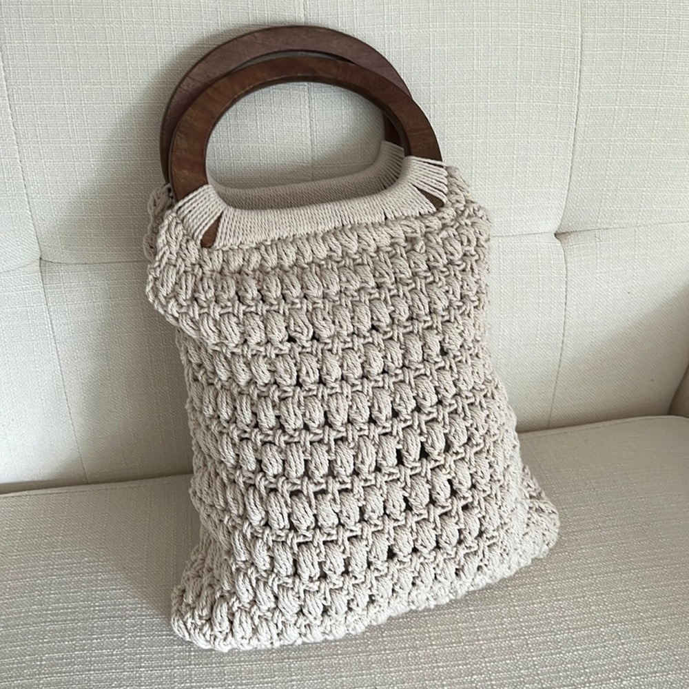 Croquet wooden handle bag